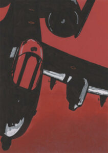 « Bullet » (1994), feutre, gouache